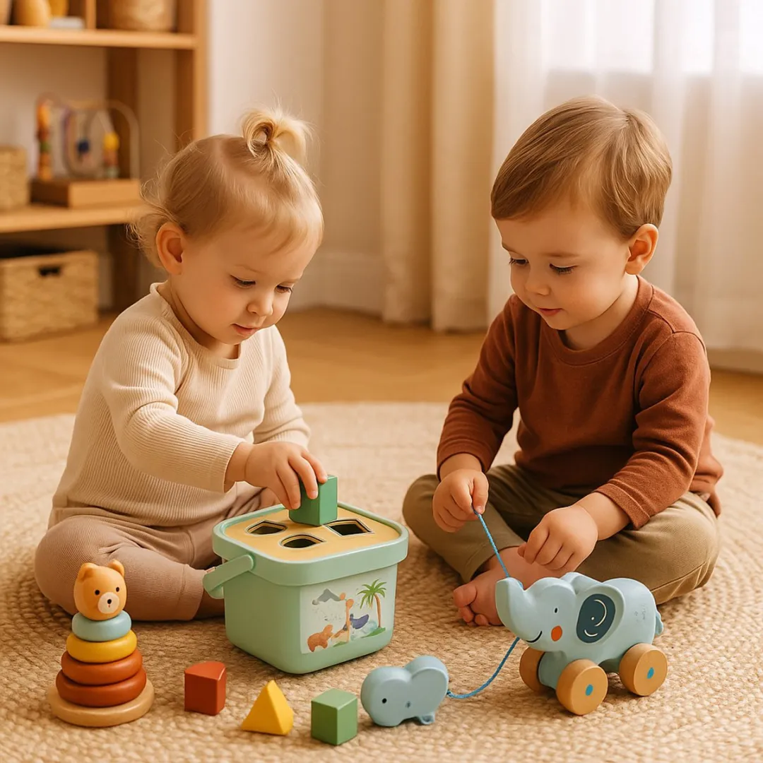 Tooky Toy Houten Speelgoedset 3-in-1 Jungle Thema - 14 Stuks