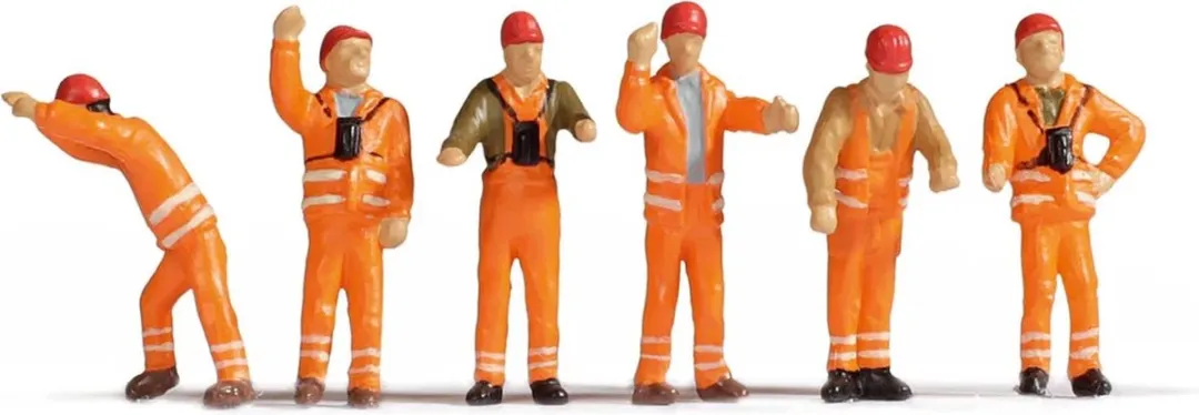Noch Rangeerders Werklieden Schaal H0 - Oranje/Rood