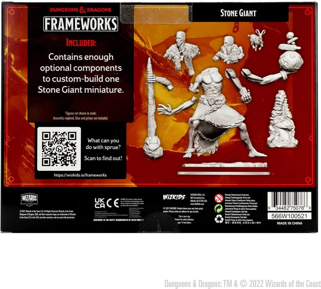 Wizkids D&D Frameworks Stone Giant - Grijs