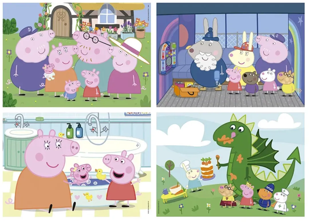 Educa Peppa Pig Multi 4 Junior Puzzels - 200 Stuks - Multicolor