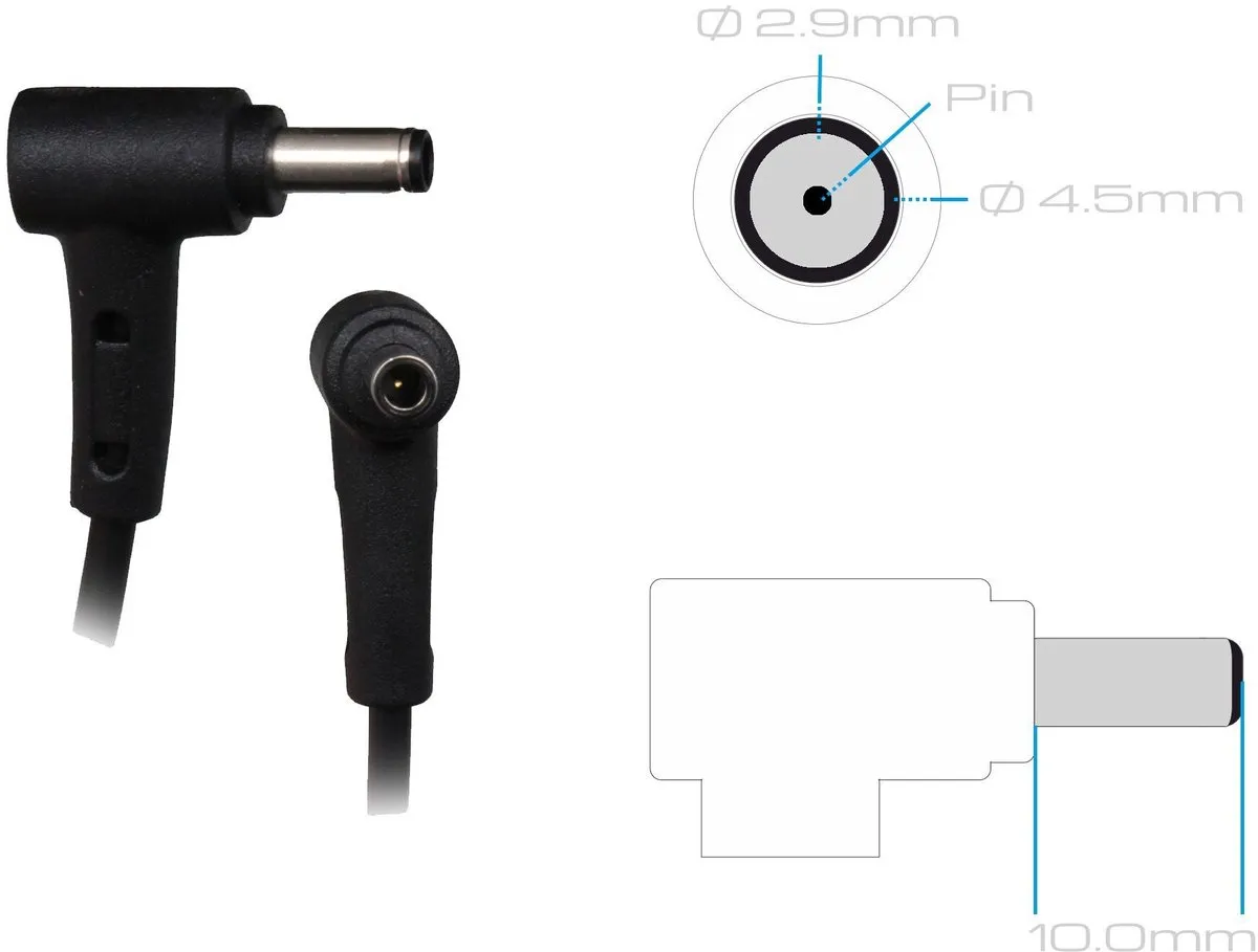 ASUS 0A001-01105800 Oplader 45W - Zwart