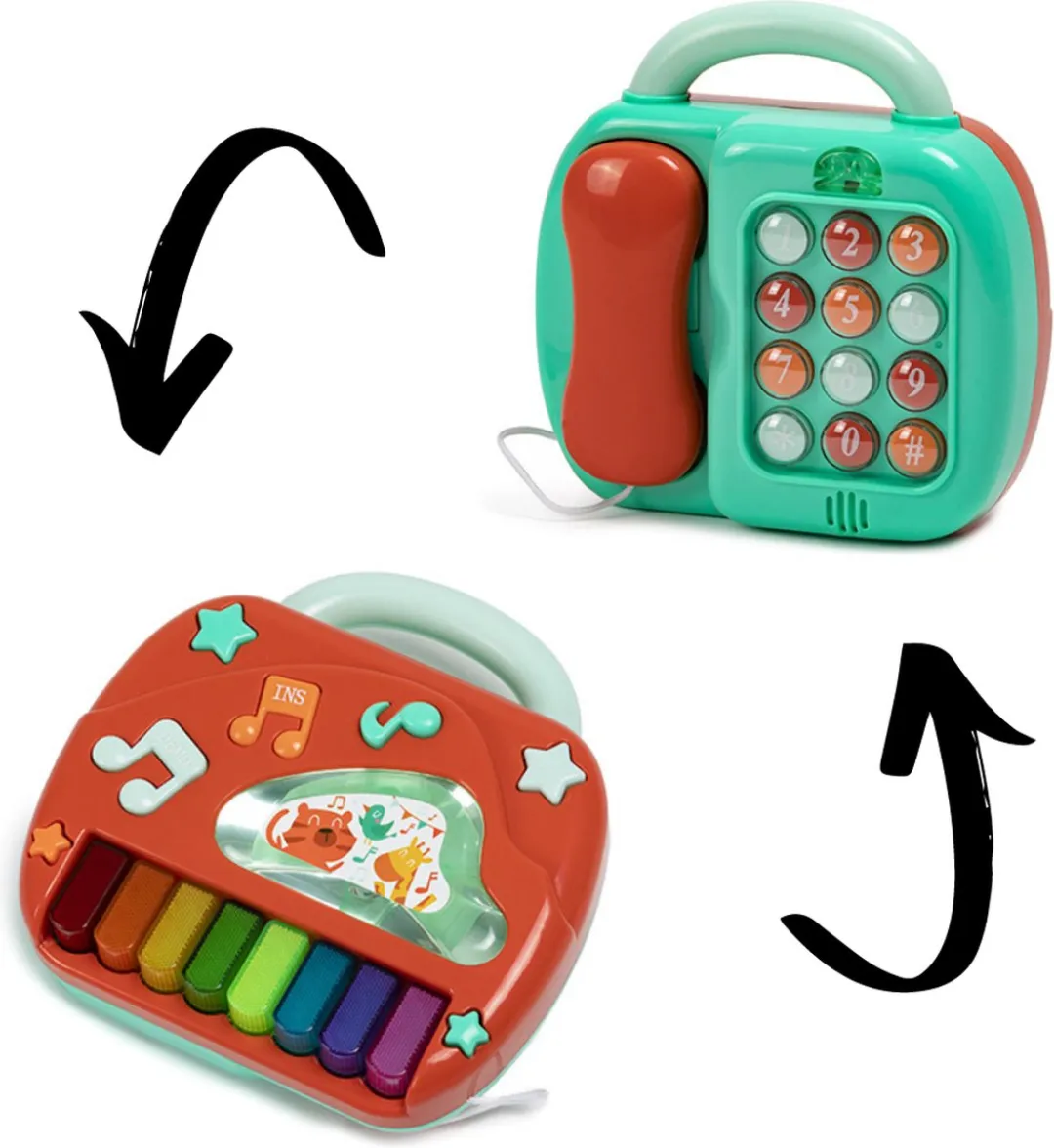 Eurekakids 2-in-1 Speelgoedtelefoon Piano