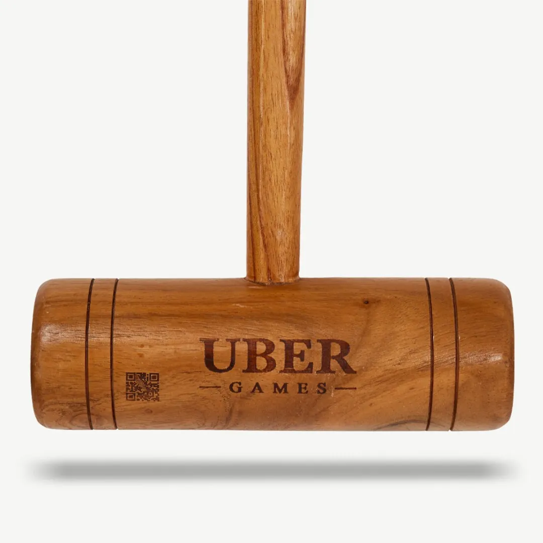 Ubergames Familie Croquet Set 6-Persoons - Hardhouten Mallets