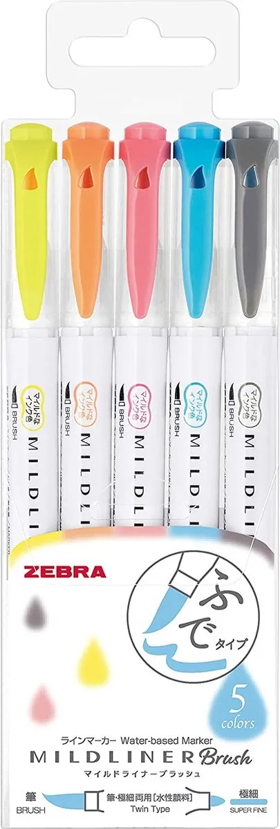 Zebra Mildliner Brushpen Set