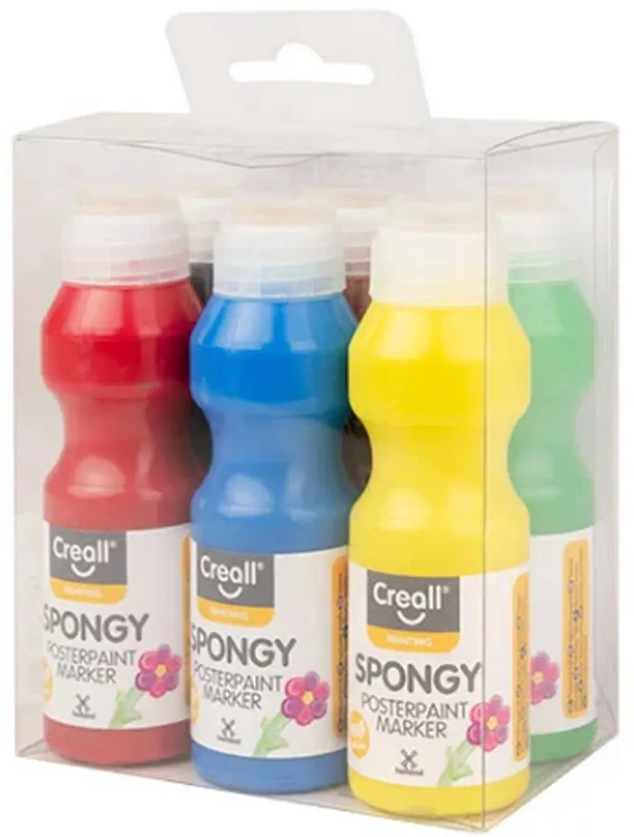 Creall Spongy Plakkaatverfstiften - 6x70ml Multicolor