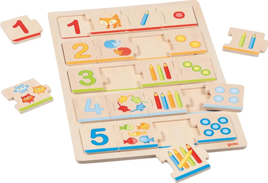 Goki Learn To Count Puzzle 20 Stuks - Multicolor