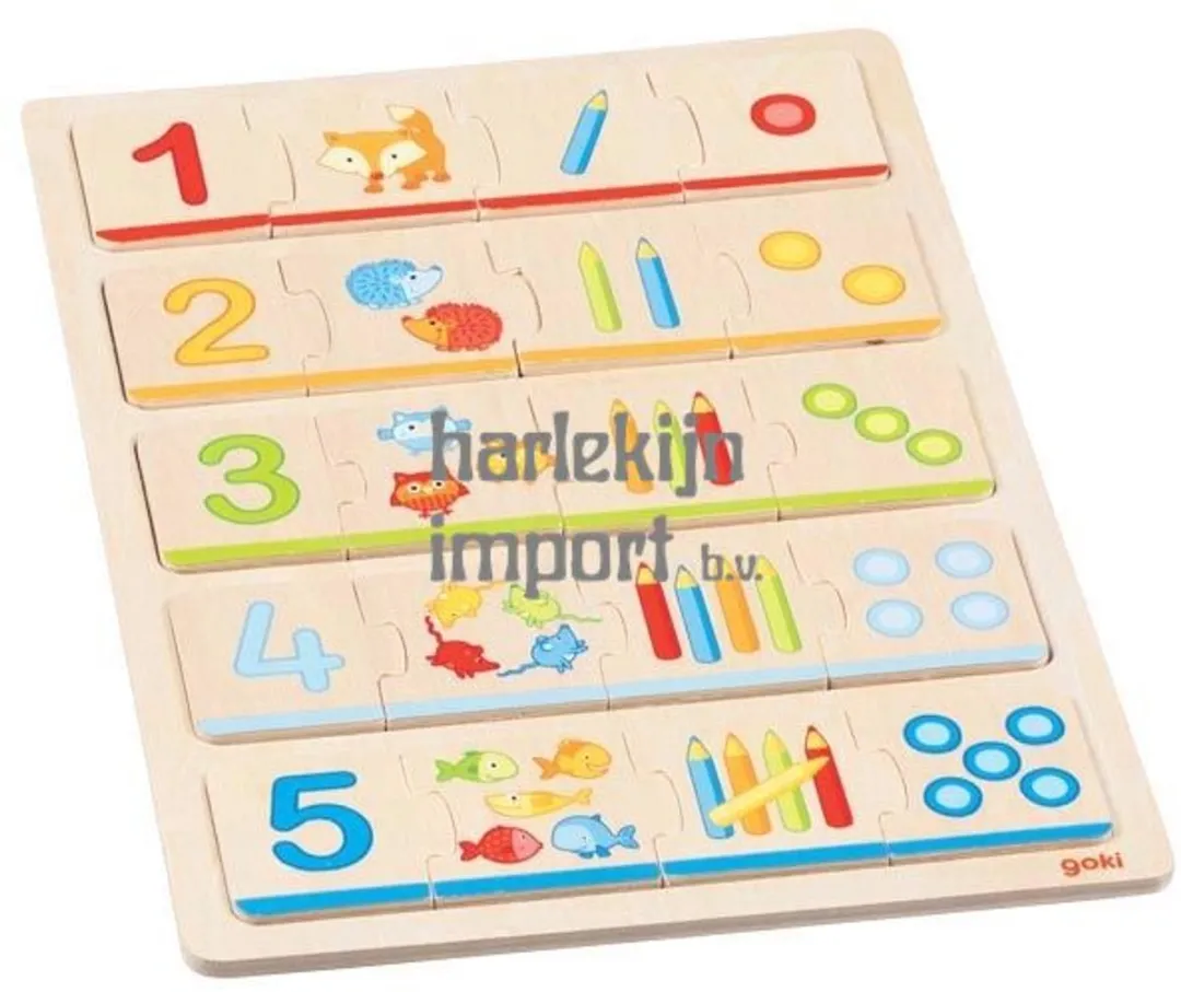 Goki Learn To Count Puzzle 20 Stuks - Multicolor