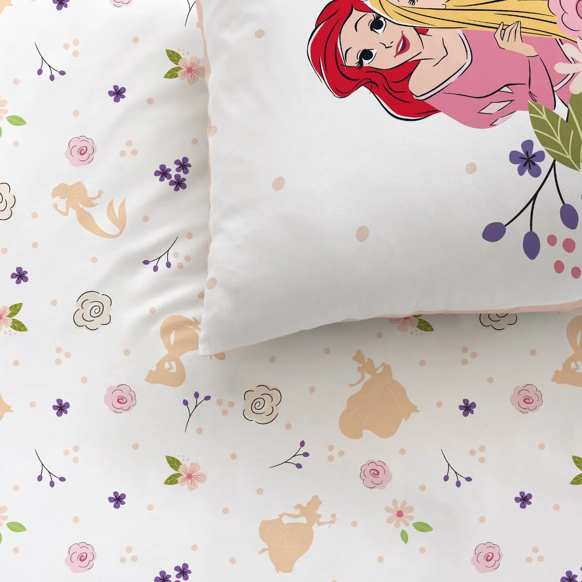 Disney Princess Ball Dekbedovertrek 140x200cm - Katoen - Wit