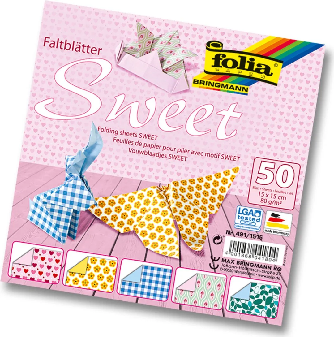 Folia Folding Sheets 15x15cm 50 Stuks