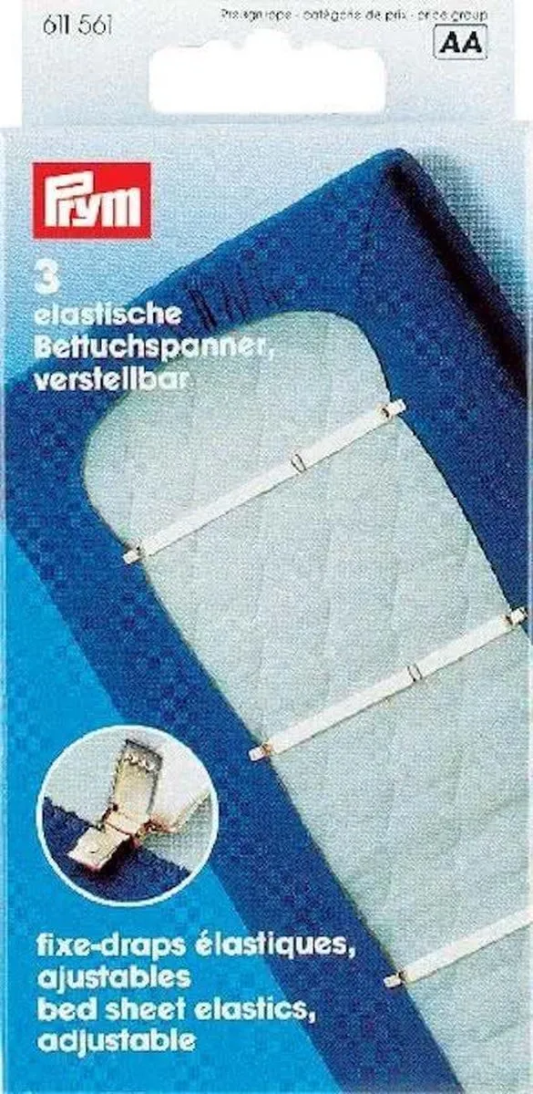 Prym 3 Lakenspanners Elastisch 18mm - Wit