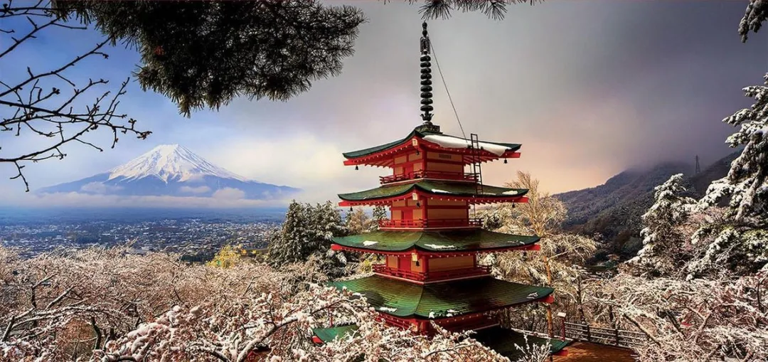 Educa Mount Fuji & Chureito Pagoda Puzzel 3000 Stuks - Multi