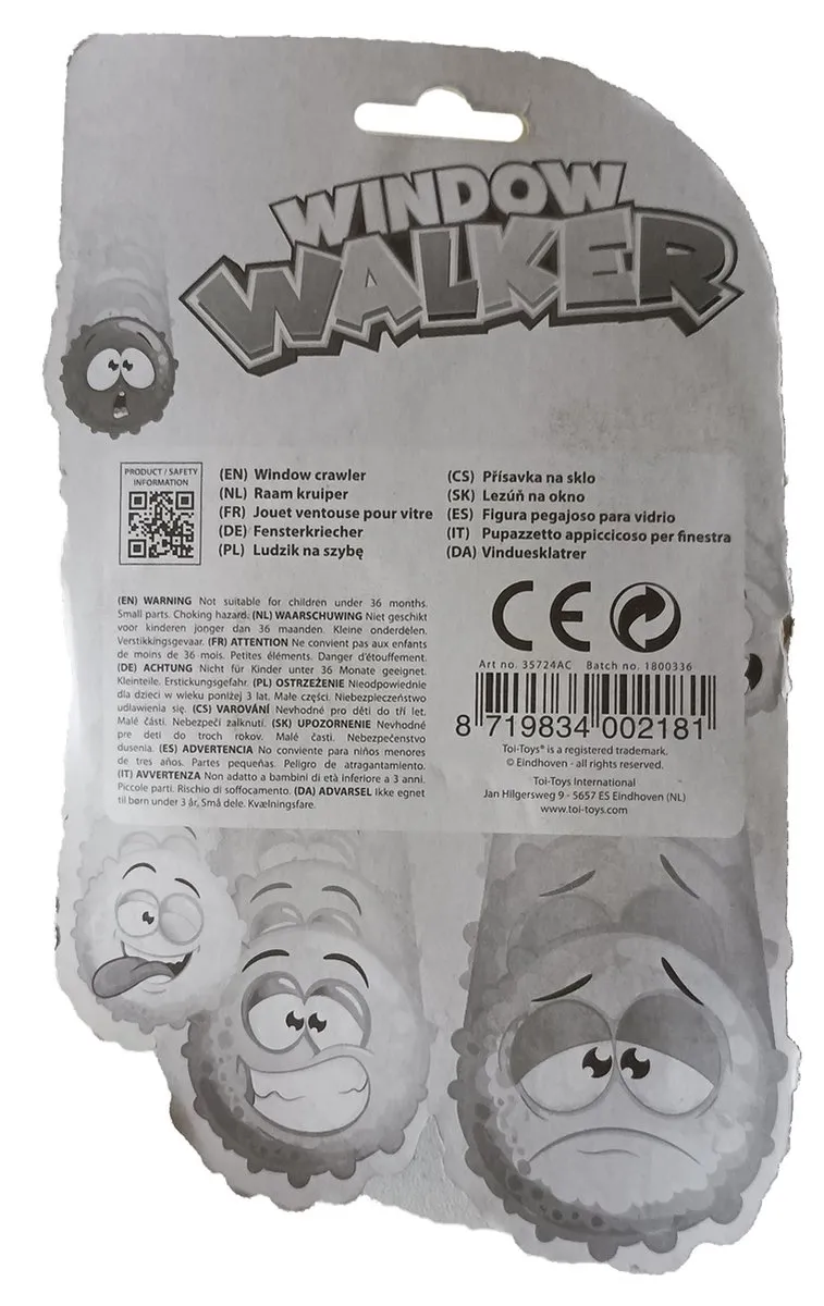 Toi-Toys Raamklimmers Emotiegezichten - 3 Stuks - Rood/Blauw/ Groen