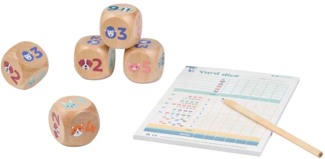 BS Toys Yatzy Junior GA522 - Dobbelspel - 5 Dozen 4,5cm
