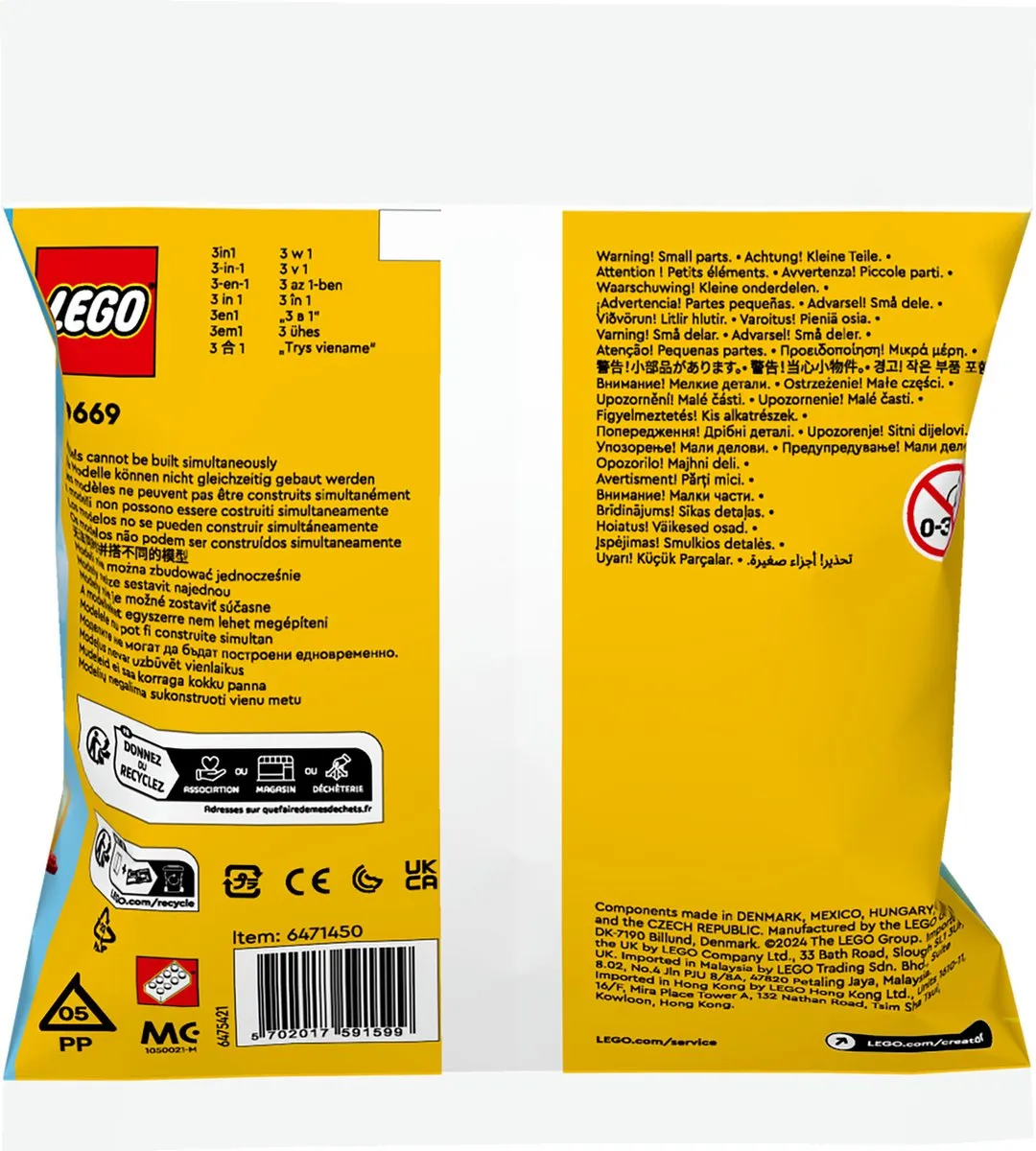 LEGO Creator 30669 Vliegtuig - 51 Stukken - Meerkleurig