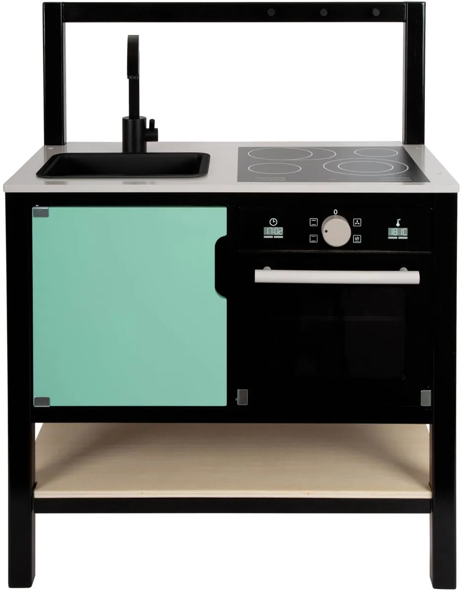 Small Foot Houten Speelkeuken Industrieel 6-delig - Zwart
