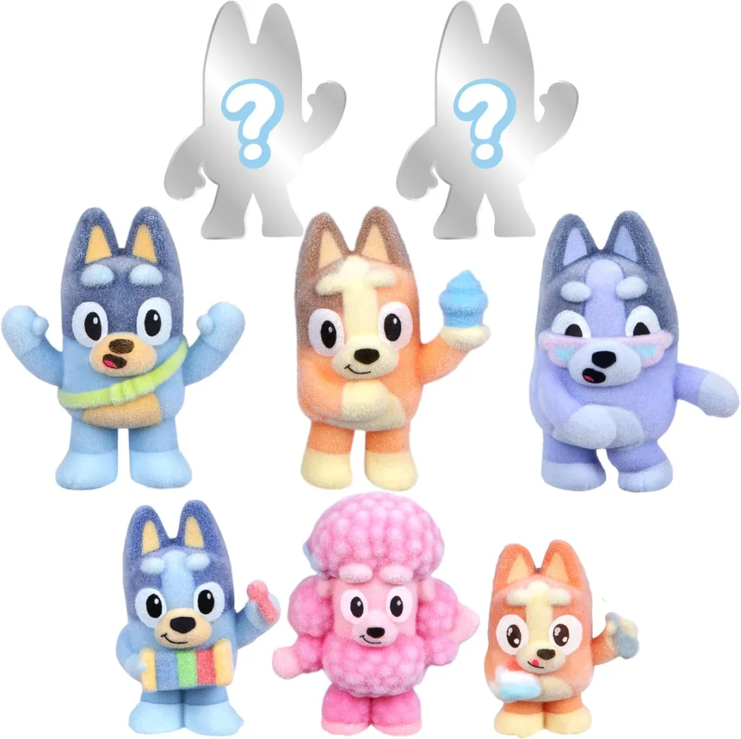 Moose Toys Bluey Fuzzies Deluxe Speelfigurenpakket 8 Stuks - Multikleur