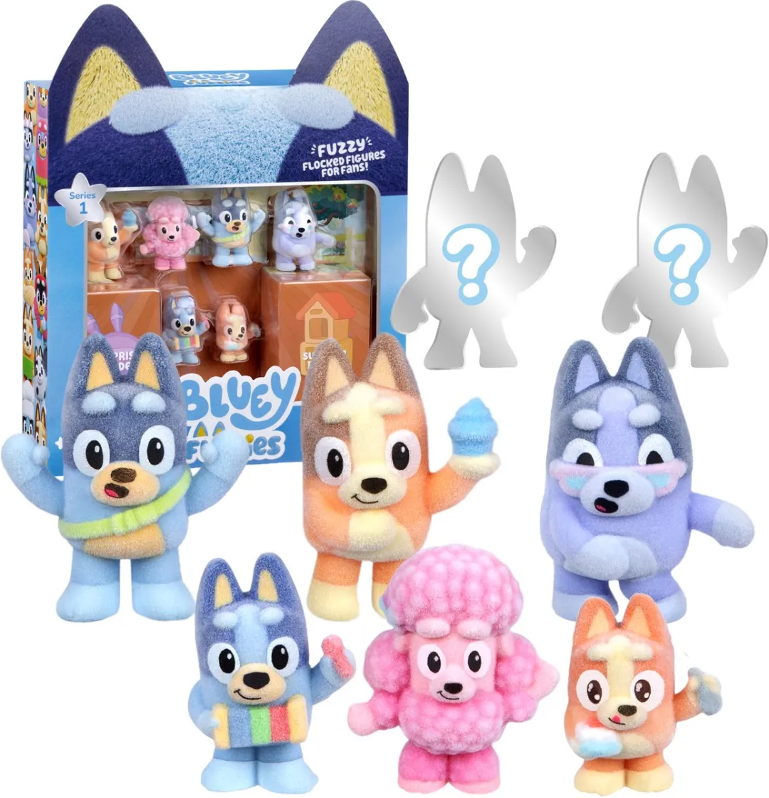 Moose Toys Bluey Fuzzies Deluxe Speelfigurenpakket 8 Stuks