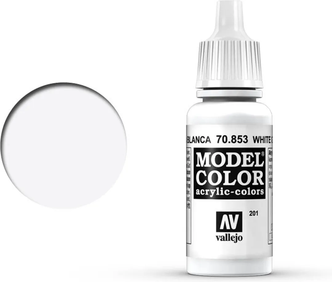 Vallejo Model Color White Glaze Acrylverf 17ml