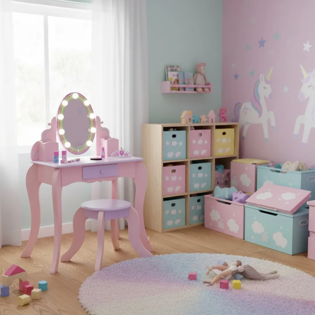 Teamson Kids Houten Kaptafel Set - Roze