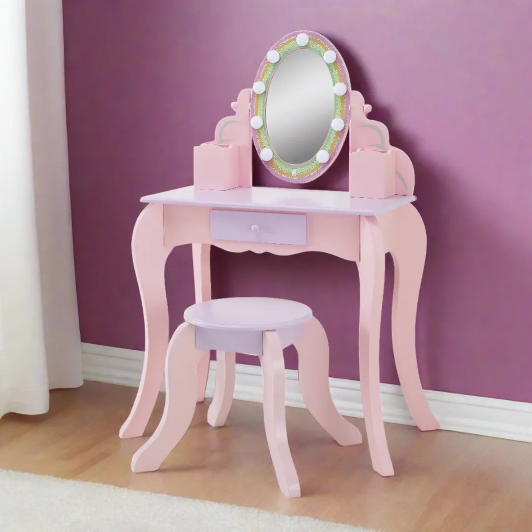 Teamson Kids Houten Kaptafel Set - Roze
