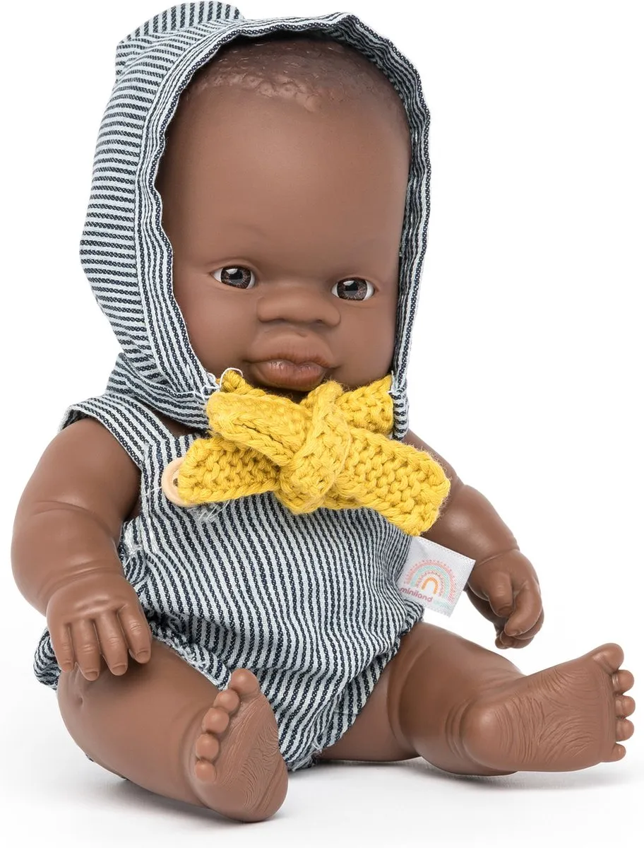Miniland Babypop Afrikaanse Jongen 21cm - Multicolor