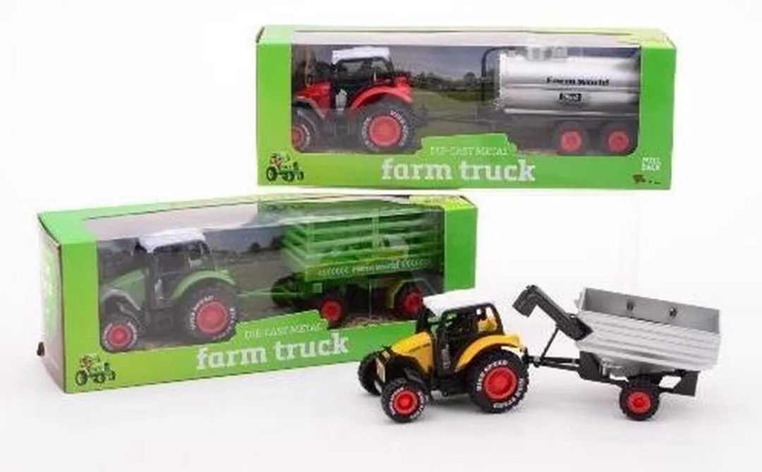 Johntoy Tractor Farm Master 27,2cm - Groen/Geel