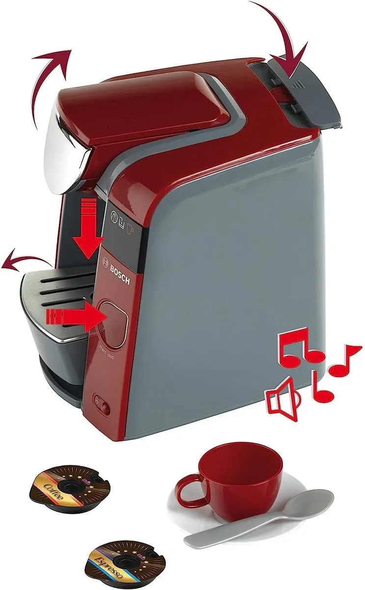 Klein Toys Bosch Tassimo Espressomachine - Rouge et gris