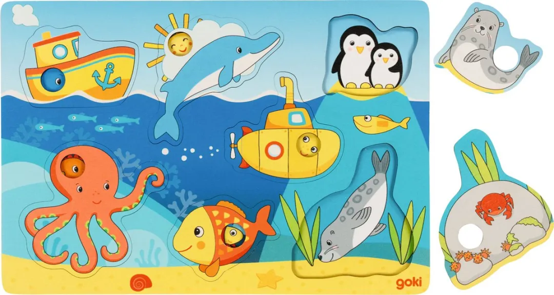 Goki Sea Animals Puzzle 7 Stuks - Multicolor