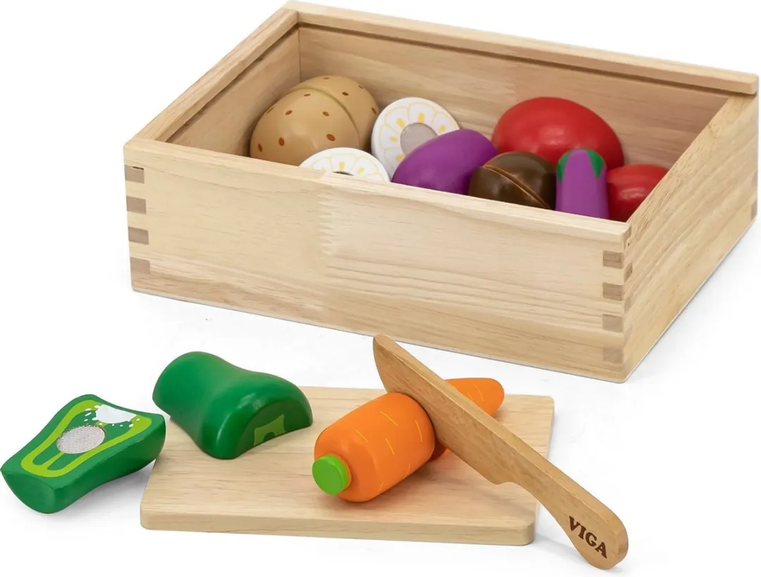 Viga Toys Groentenbox Houten Speelgoed