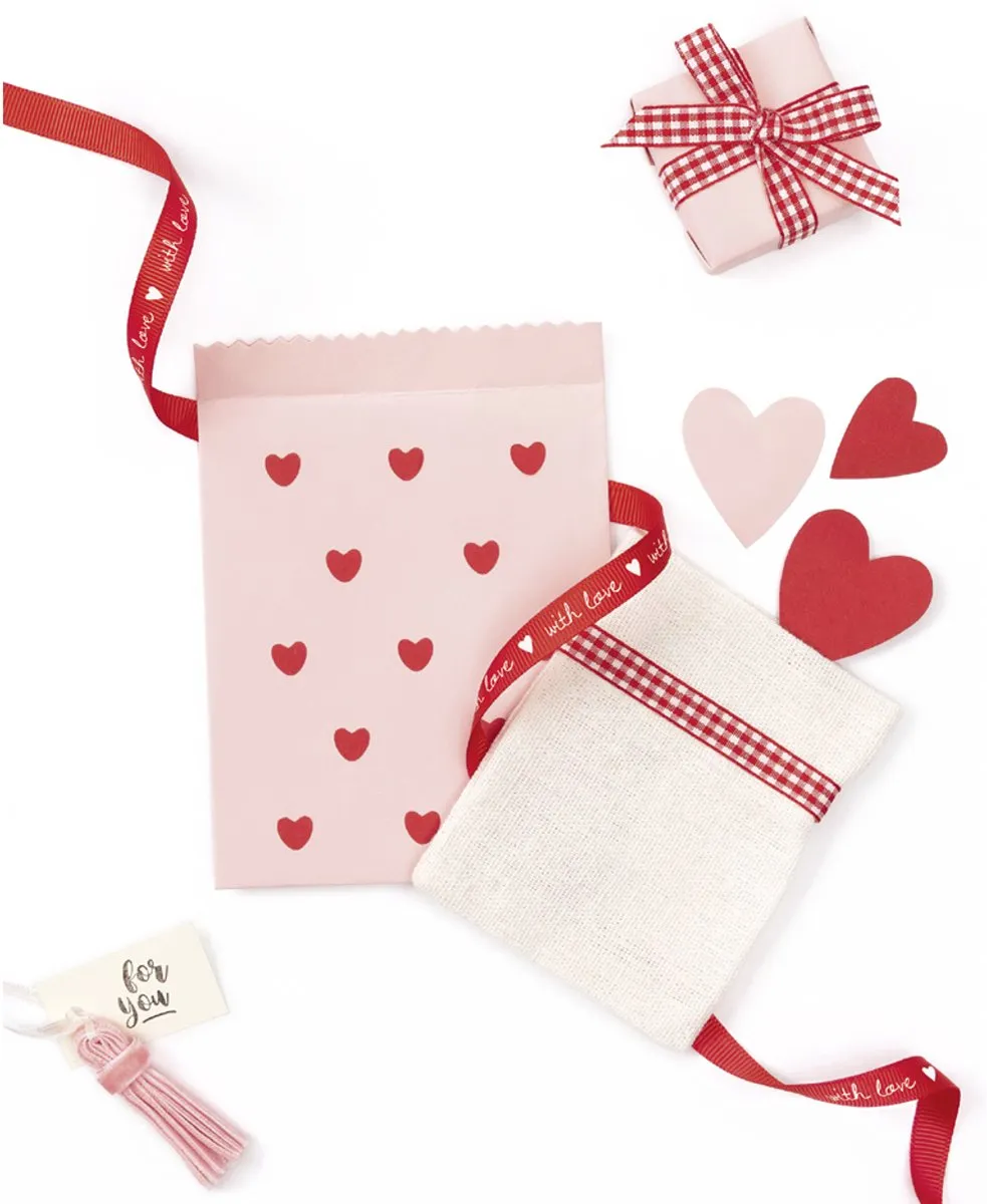 Folia Stoffenen Linten - 6 Kleuren 5,5m Rosy Love