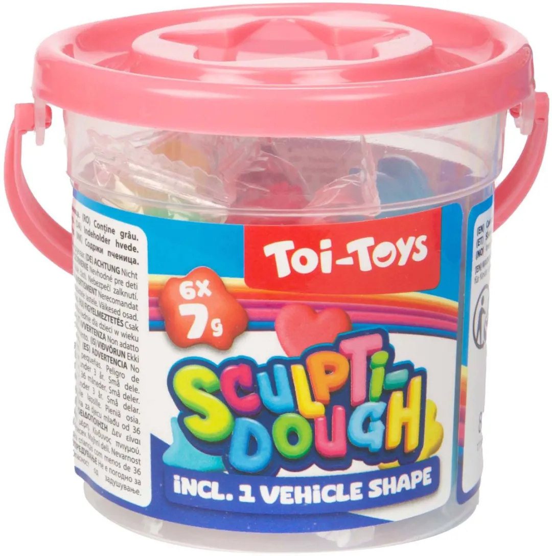 Toi-Toys Sculptidough Kleiset - 7 Stuks - 6 Kleuren