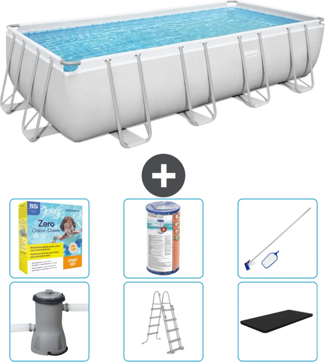 Bestway Power Steel Zwembad 488x244x122cm