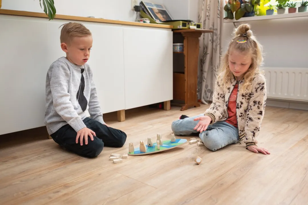 BS Toys Evenwicht Konijntjes Bordspel GA460 - 2 Spelers - Meerkleurig