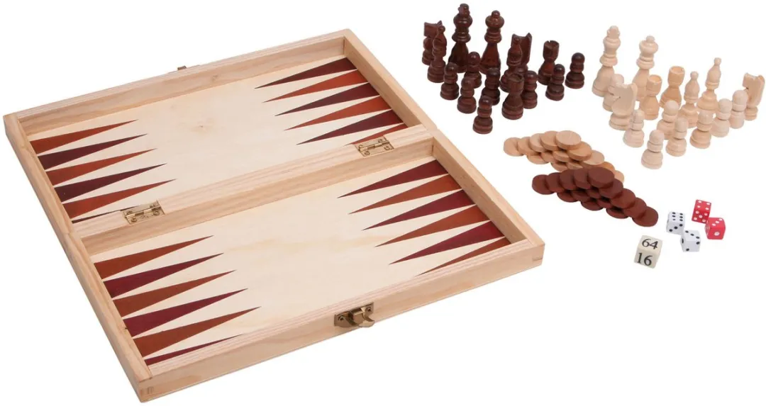 Small Foot Houten Klassieke Spellen 3-in-1 - 2 Spelers