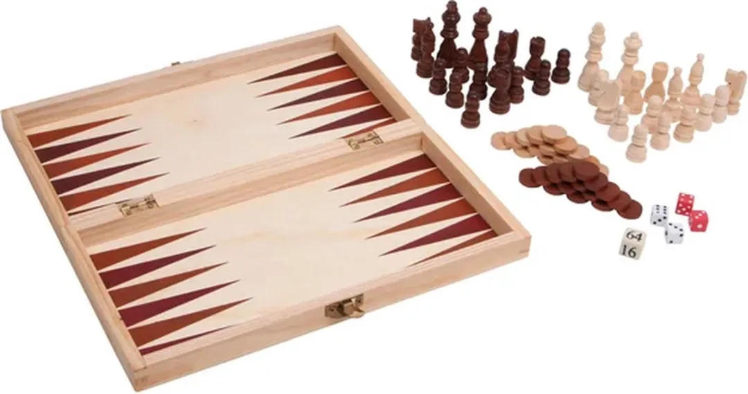 Small Foot Houten Klassieke Spellen 3-in-1 - 2 Spelers