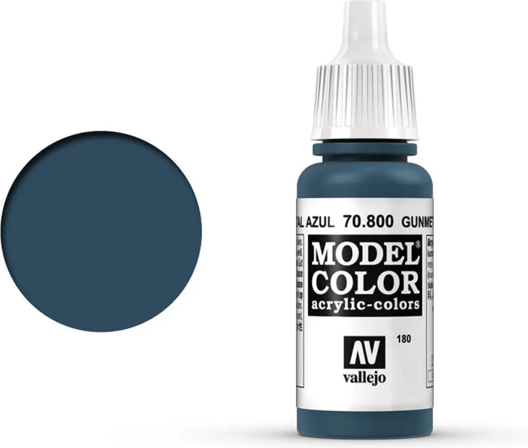 Vallejo Model Color Gunmetal Blue Acrylverf 17ml