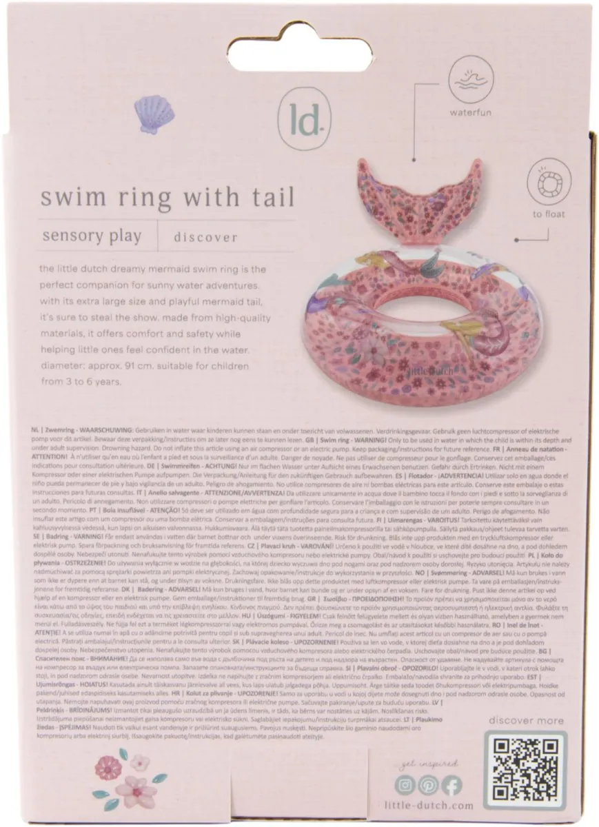Rubo Toys Little Dutch Dreamy Mermaid Zwemring 91cm - Multicolor