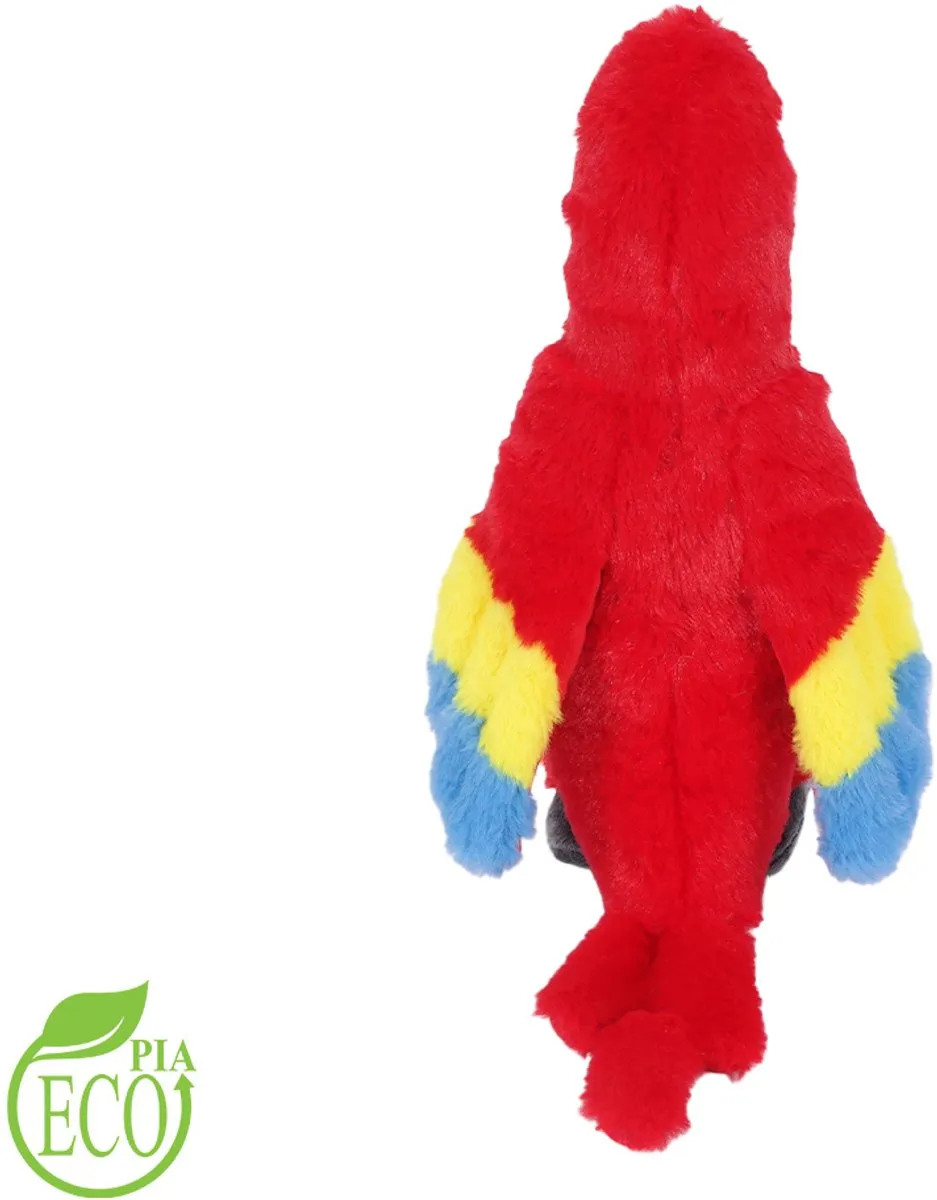 PIA Pluche Papegaai Knuffel - Rood - 27 cm