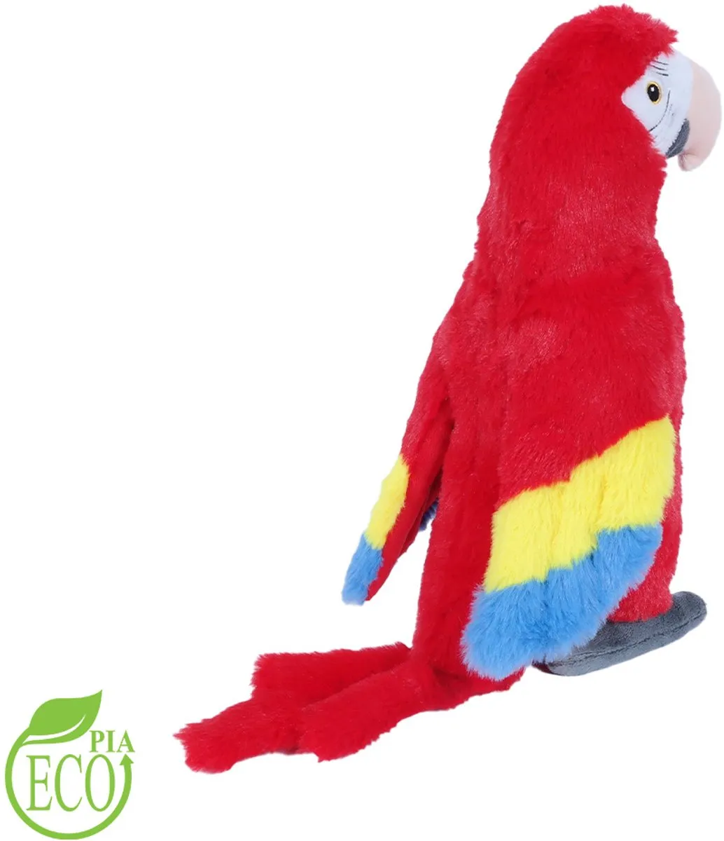 PIA Pluche Papegaai Knuffel - Rood - 27 cm