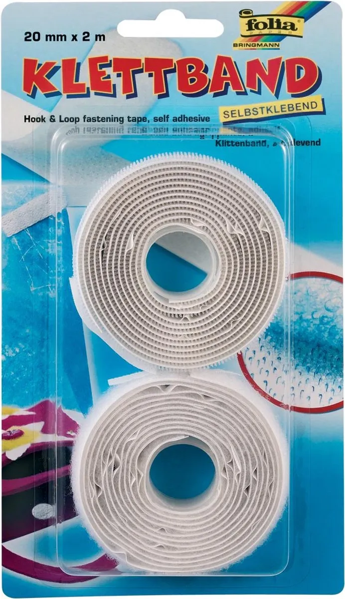 Folia Klittenband Tape Wit - 2 Stuks