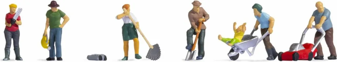 Noch H0 Werk in de tuin Figuren