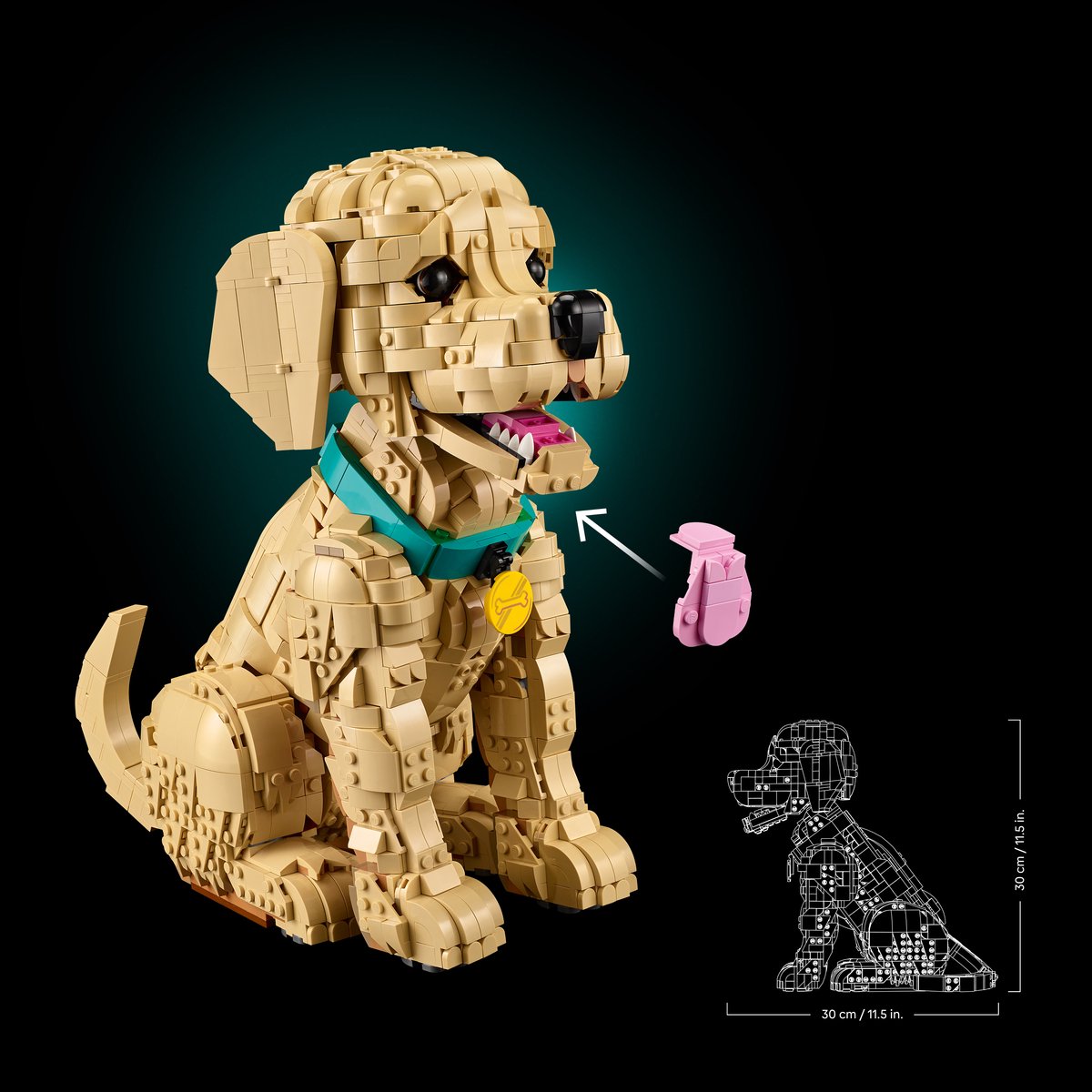 LEGO® Icons Golden Retriever Puppy - Decoratieve Dierenfiguur - Bouwset voor Volwassenen - 11384