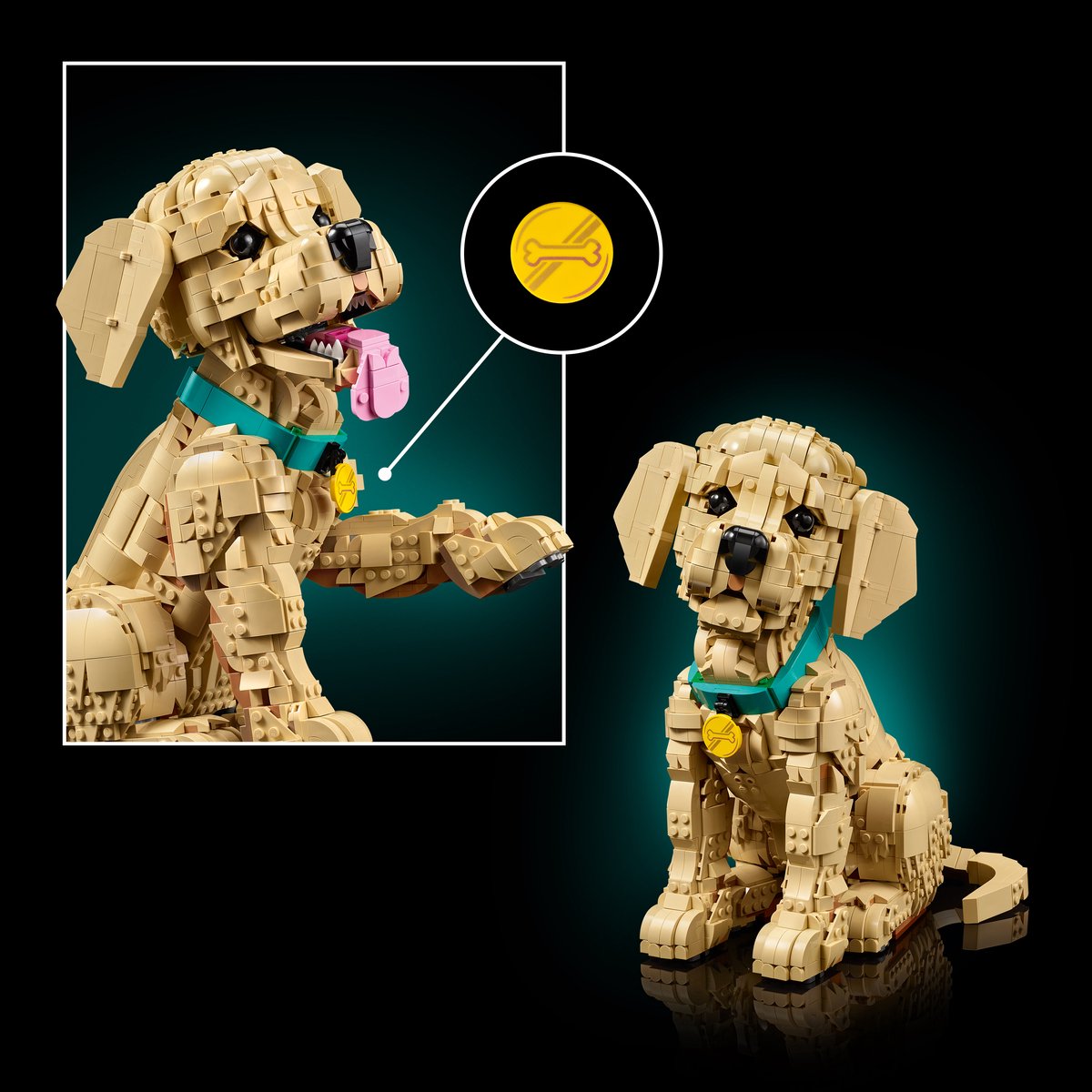LEGO® Icons Golden Retriever Puppy - Decoratieve Dierenfiguur - Bouwset voor Volwassenen - 11384