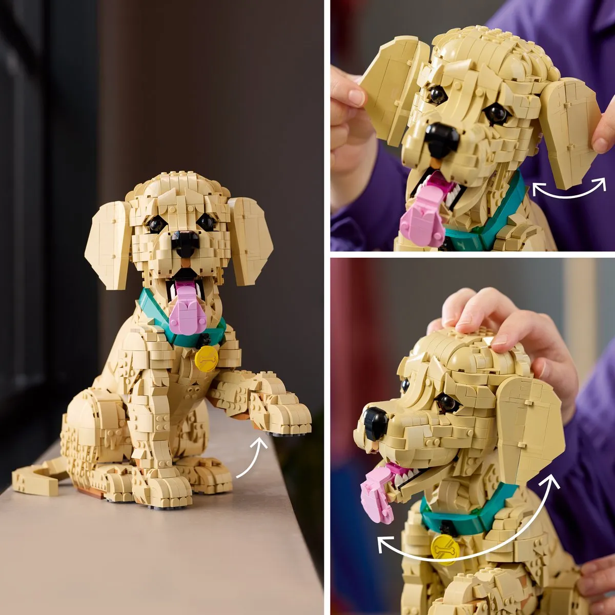 LEGO Icons Golden Retriever Puppy 11384 - 2102 Stukken - Multicolor