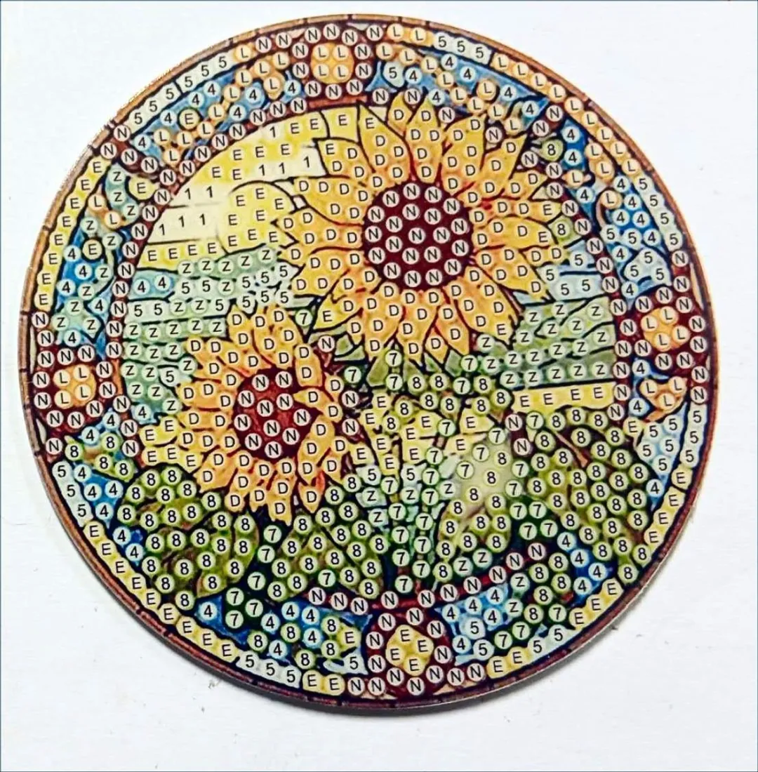 VDTOYS Diamond Painting Bloemen Onderzetters Set AO 106 - 8 Stuks
