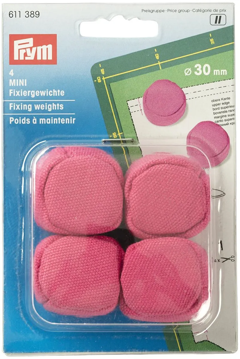 Prym Mini Fixeergewichten - 4 Stuks Roze