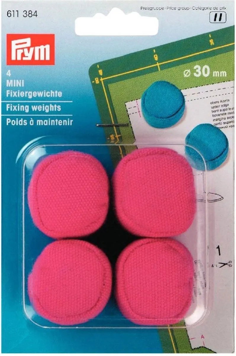 Prym Mini Fixeergewichten - 4 Stuks Roze