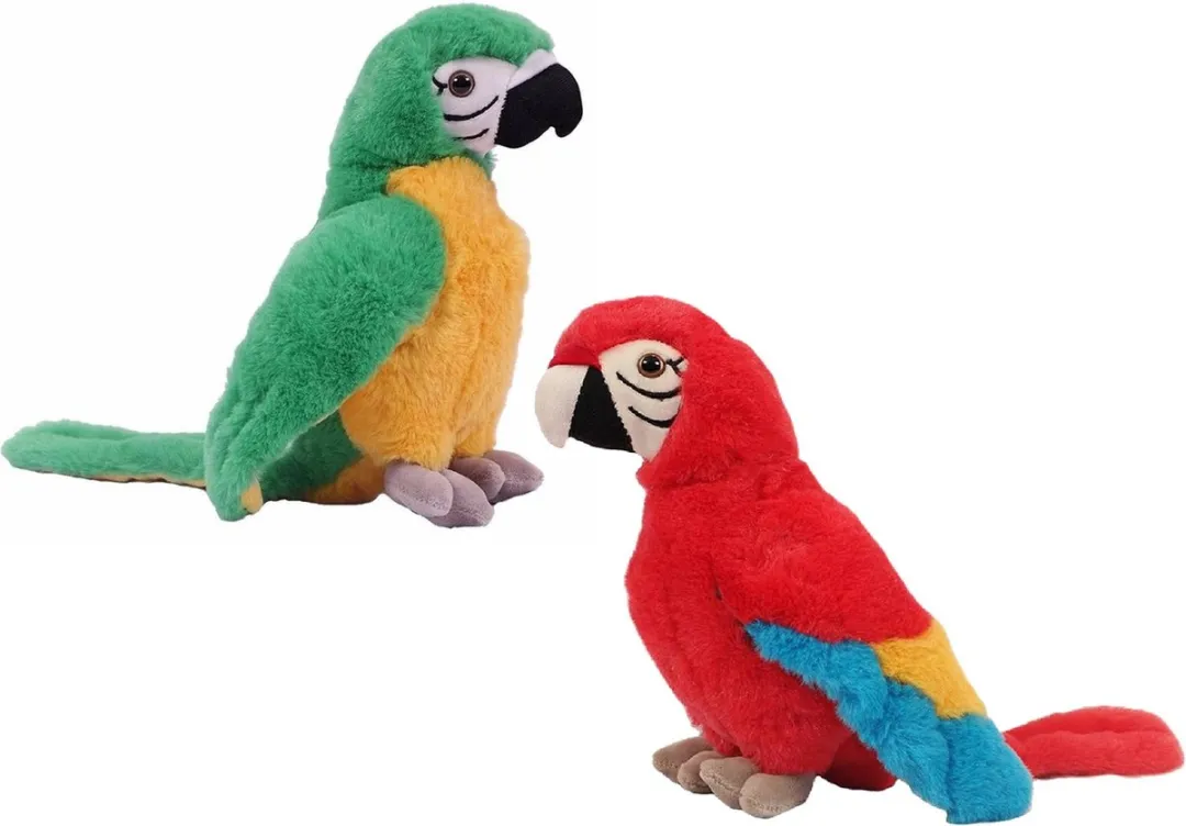 PIA Soft Toys Knuffelpapegaai Set