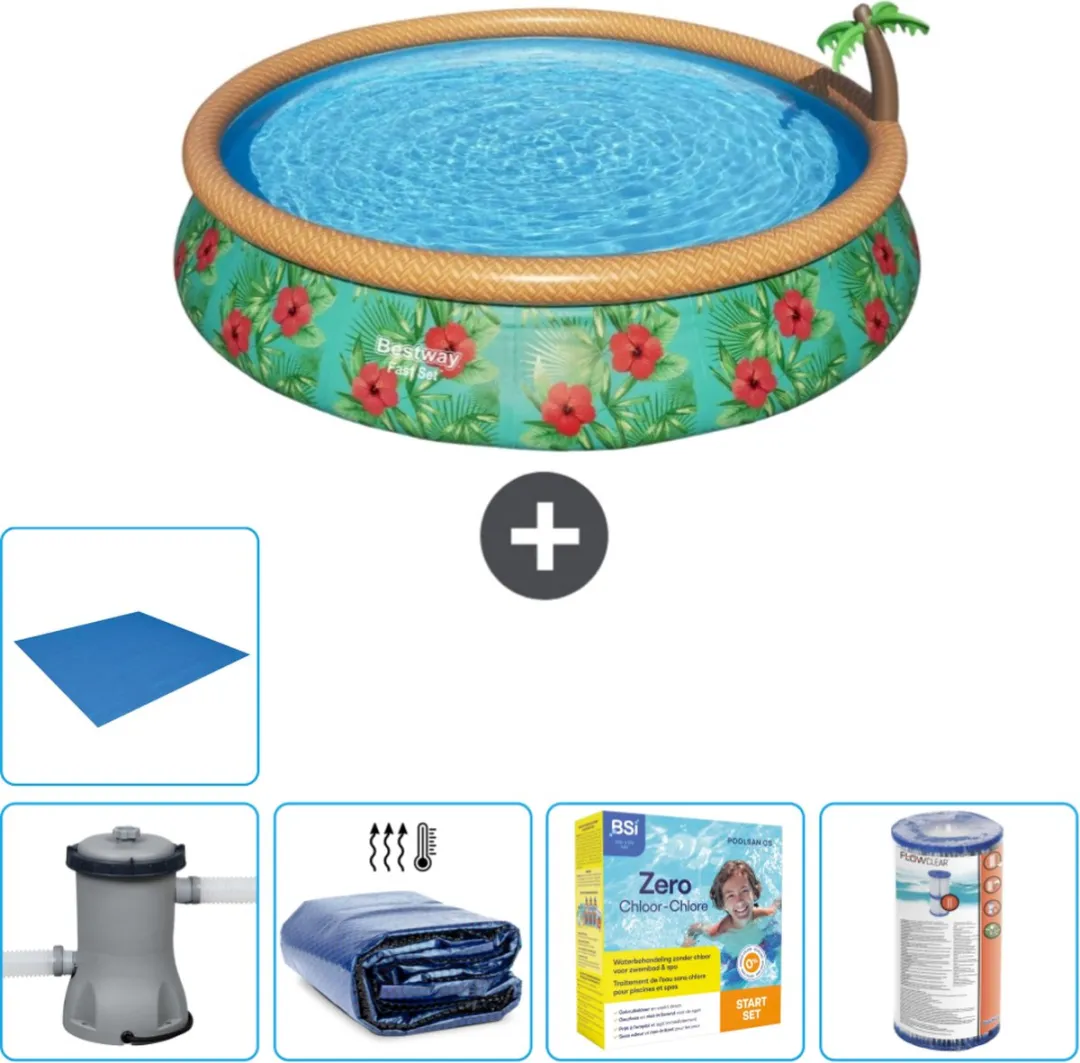 Bestway Fast Set Zwembad Paradijsprint 457x84cm