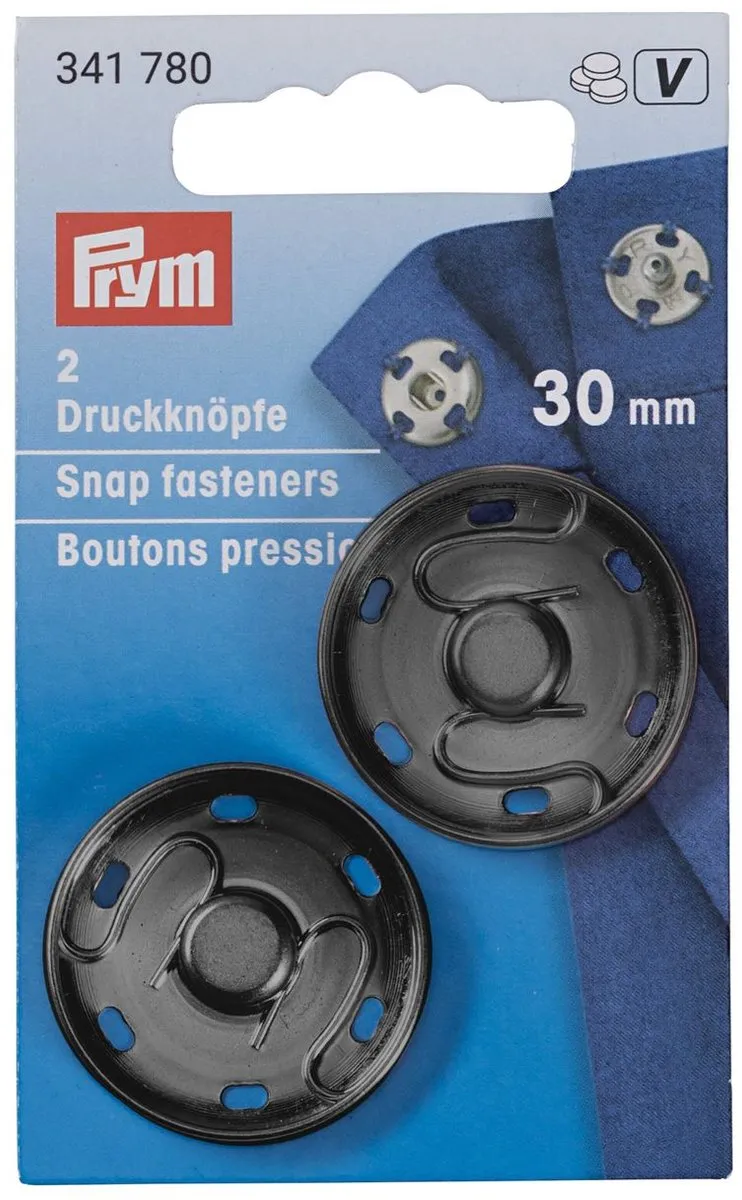 Prym Aannaaidrukknopen Messing 30mm - 2 Stuks